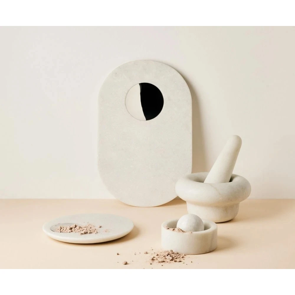 Tom DIxon Stone Servierbrett Weiß – Bild 3